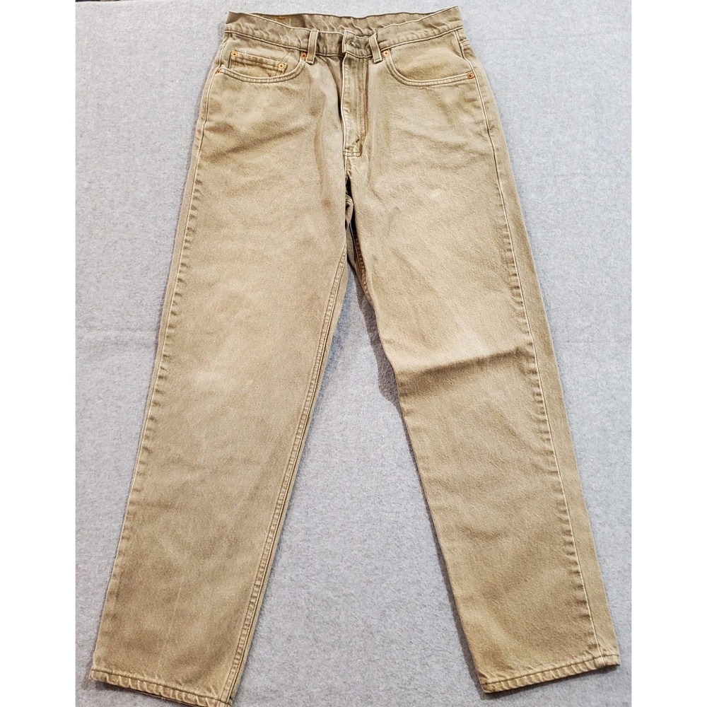 Vintage Levi's Men's 550 Khaki Jeans W33xL33‎ Straight Leg '98 USA Made